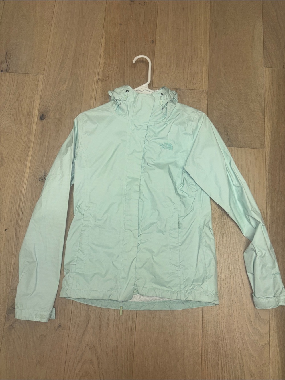 The North Face Women's Light Mint Hooded Rain Jacket